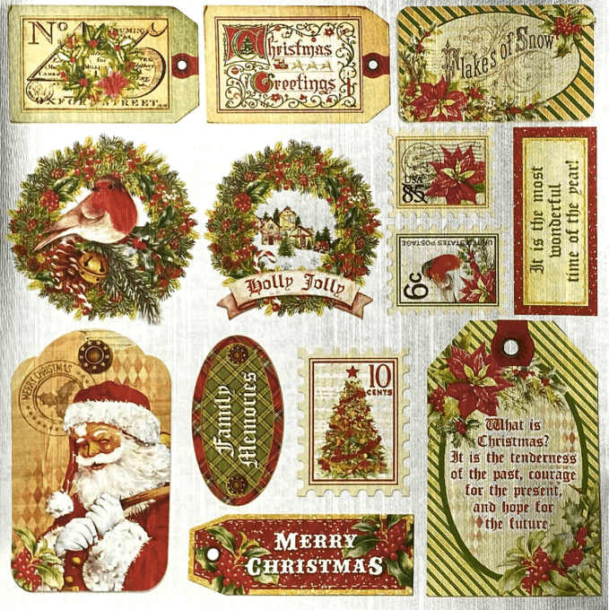 Deluxe paper Ciao Bella, Dear Santa,  15x15cm - 5 feuilles - 120gsm