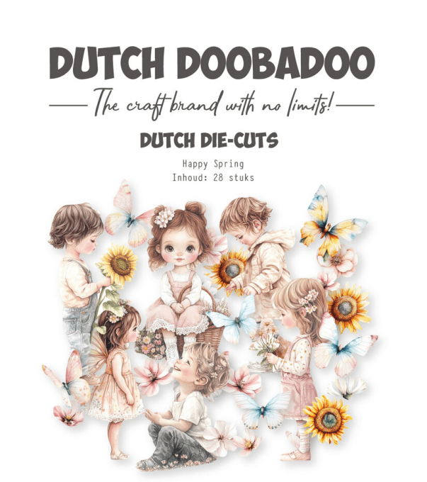 28 Die-cuts, Dutch Doobadoo - Spring, happy