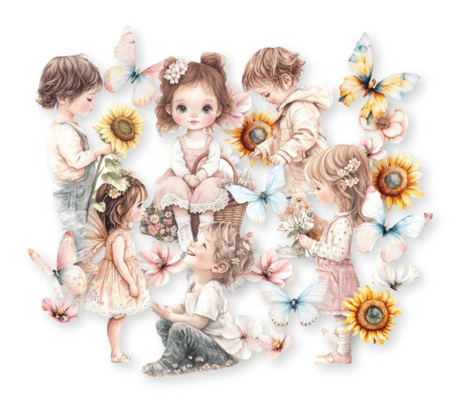 28 Die-cuts, Dutch Doobadoo - Spring, happy
