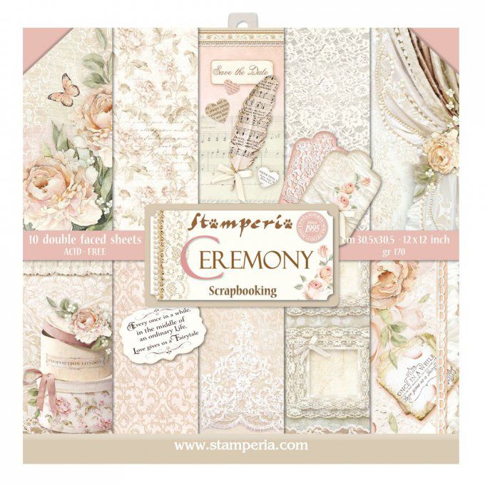 Papier scrapbooking, 30.5x30.5cm, Ceremony, Stamperia 