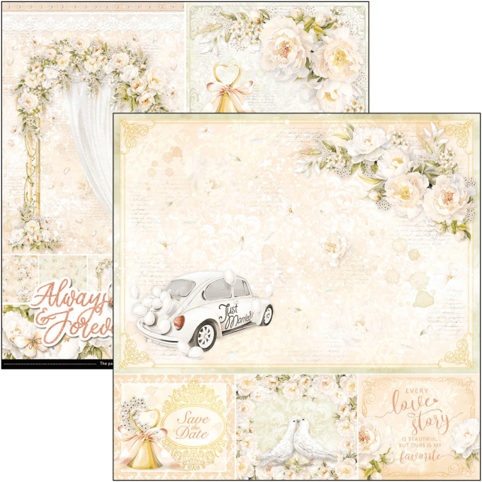 Ciao Bella, collection Always & Forever, 20x20cm - 12 feuilles - 190gsm