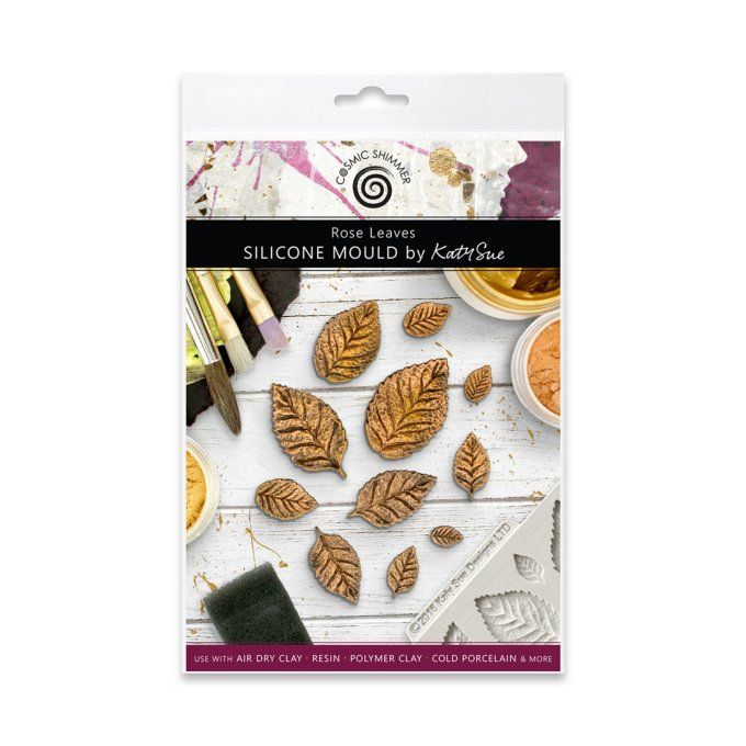 Moule en silicone, Cosmic shimmer - Feuilles, dimension : 10x6.3cm environ