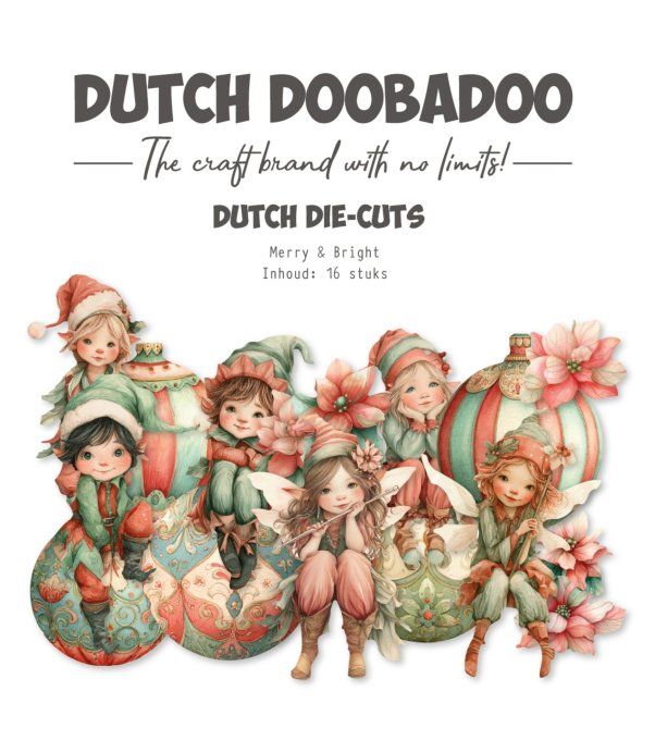 16 Die-cuts, Dutch Doobadoo - Merry & Bright