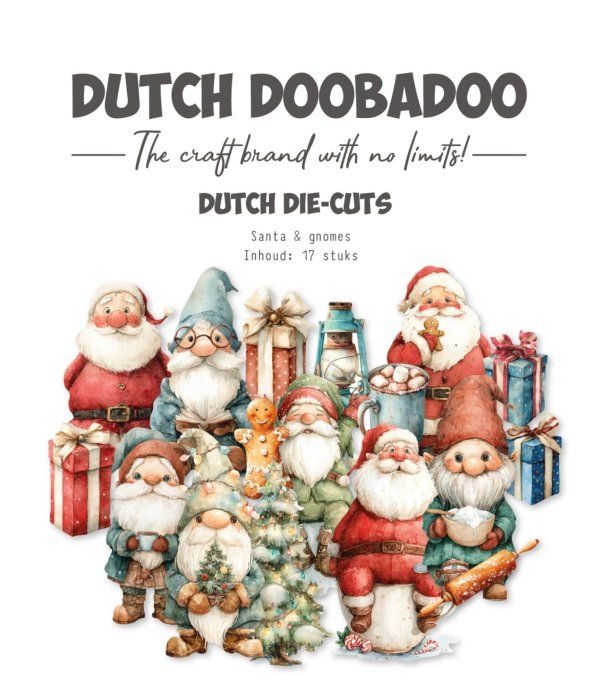 17 Die-cuts, Dutch Doobadoo - Santa & Gnomes