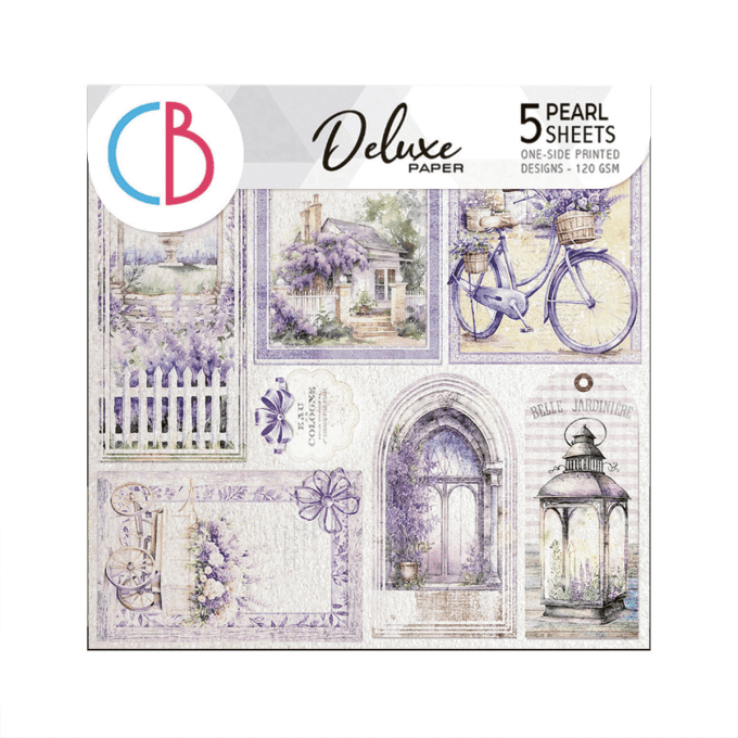 Deluxe paper Ciao Bella, Morning in Provence,  15x15cm - 5 feuilles - 120gsm 