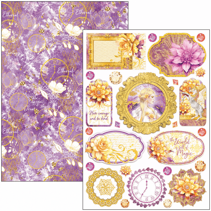 Ciao Bella, collection Ethereal, Format A4 - 9 feuilles - 190gsm