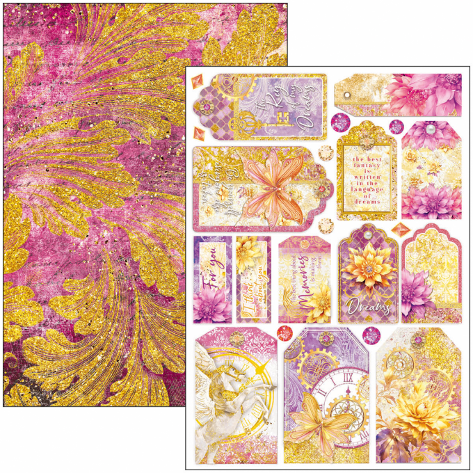 Ciao Bella, collection Ethereal, Format A4 - 9 feuilles - 190gsm