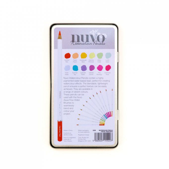 Crayons de couleur aquarellables, Nuvo, Pastel highlights
