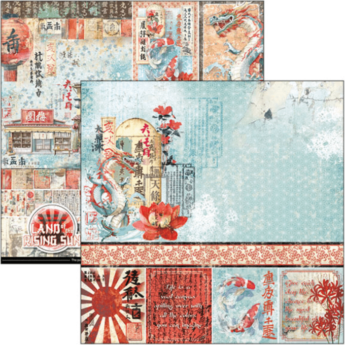 Ciao Bella, collection Land of rising sun -  30x30cm - 12 feuilles - 190gsm