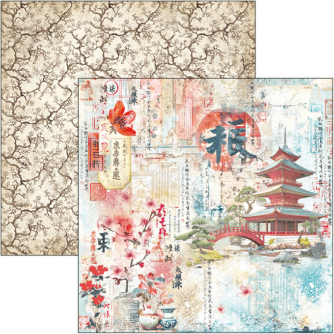 Ciao Bella, collection Land of rising sun -  30x30cm - 12 feuilles - 190gsm