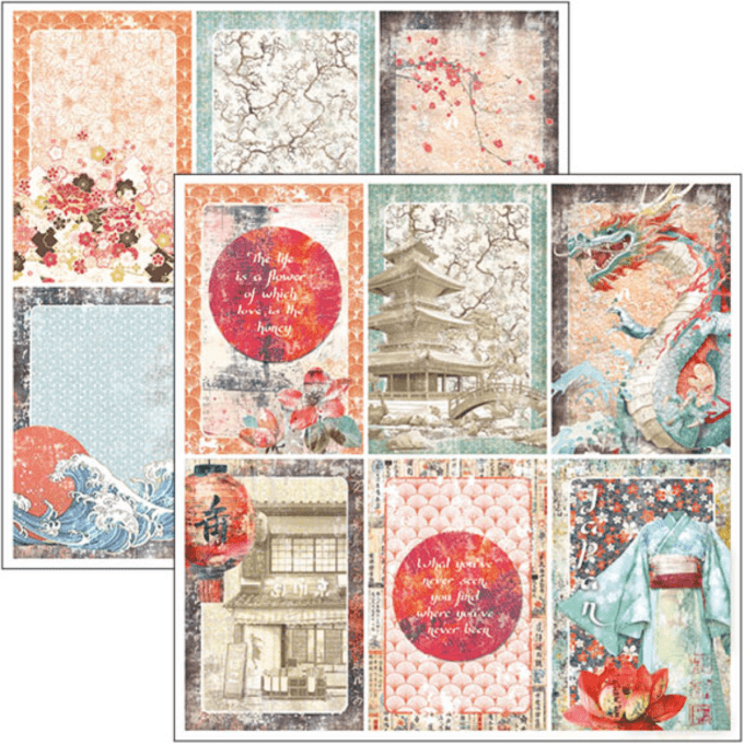 Ciao Bella, collection Land of rising sun -  30x30cm - 12 feuilles - 190gsm