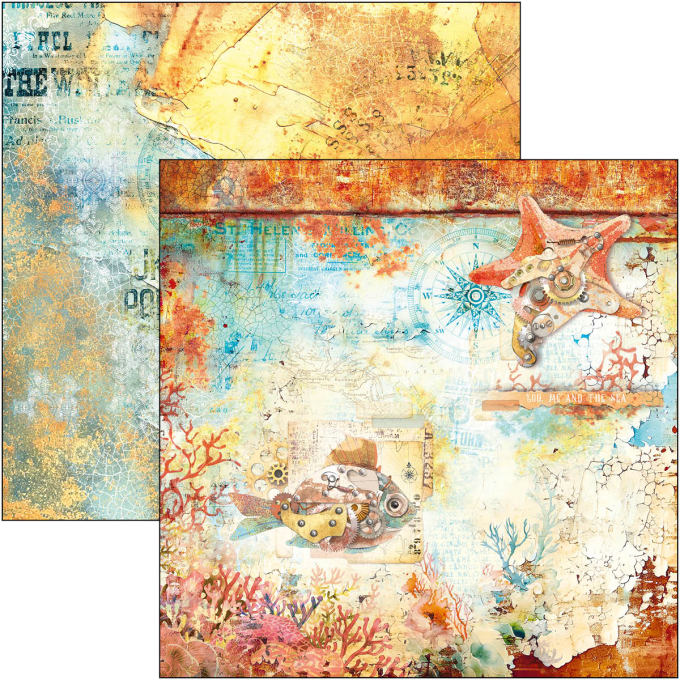Ciao Bella, collection Coral reef -  30x30cm - 12 feuilles - 190gsm 