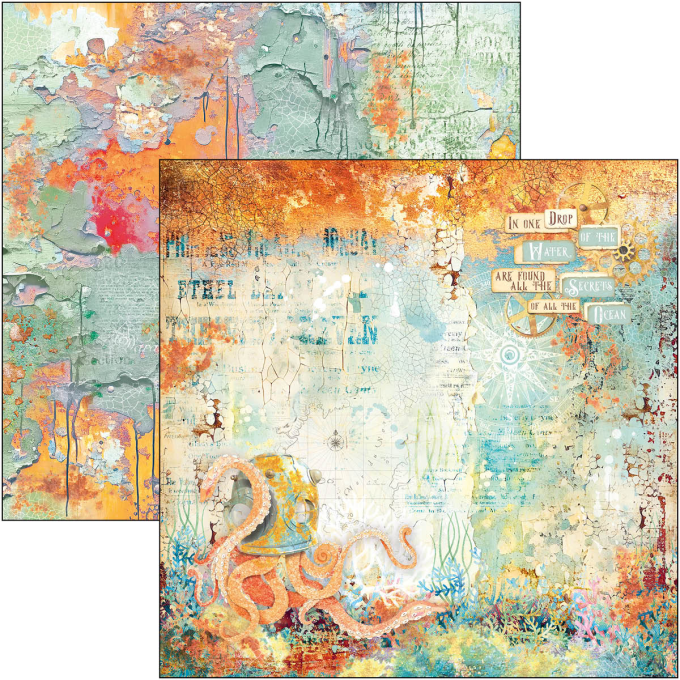 Ciao Bella, collection Coral reef -  30x30cm - 12 feuilles - 190gsm 