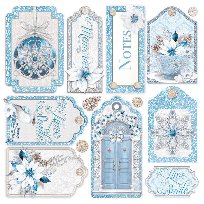 Ciao Bella, Papier vellum - collection Elegance of blue - 15x15cm - 6 feuilles, 92g