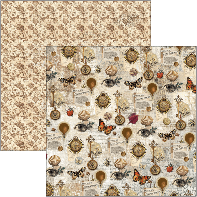 Ciao Bella, collection Cabinet of curiosities - 30x30cm - 12 feuilles - 190gsm 