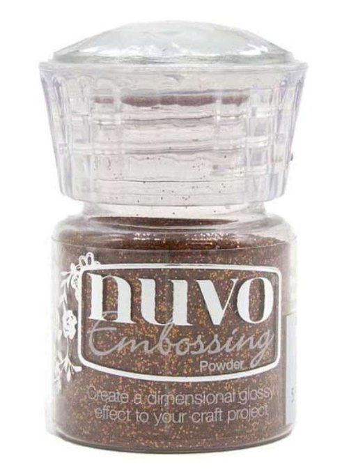 Nuvo, Poudre à embosser, à paillettes, couleur Copper mine