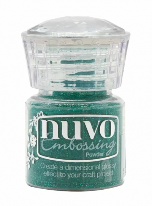Nuvo, Poudre à embosser, couleur : Glimmering greens
