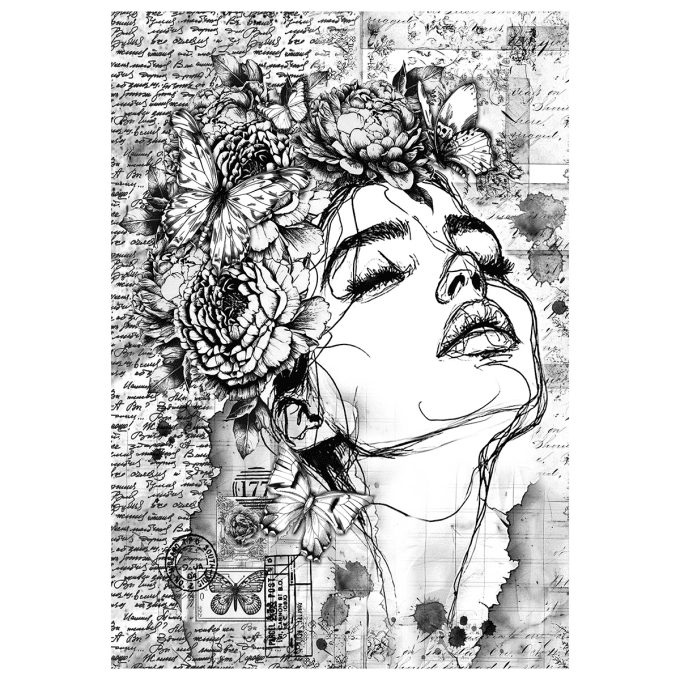 Ciao Bella- 4 feuilles de papier de riz , Format A4 - Meaningful memories