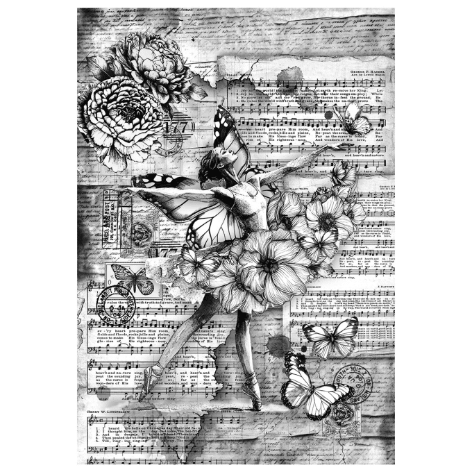 Ciao Bella- 4 feuilles de papier de riz , Format A4 - Meaningful memories