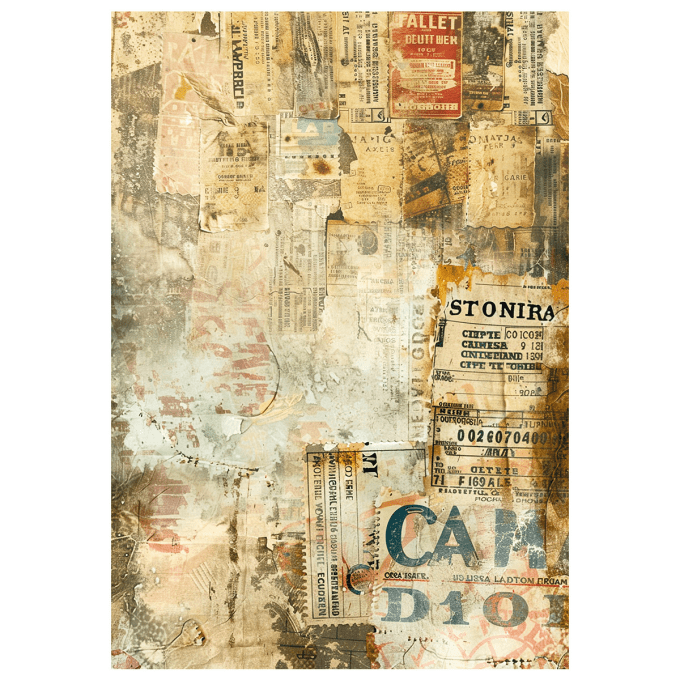 Ciao Bella- 4 feuilles de papier de riz , Format A4 - Journey Ahead