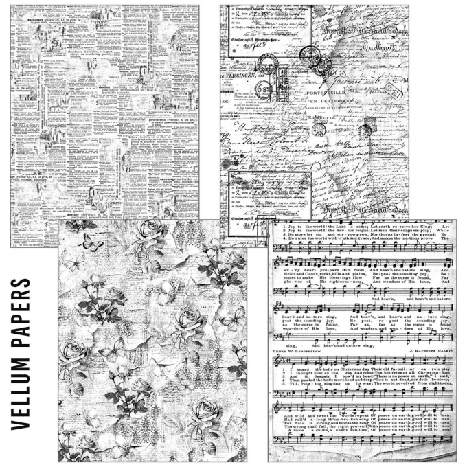 Ciao Bella - Craftmix Meaningful, format A5, 8 feuilles (4 papiers de soie/4 feuilles vellum