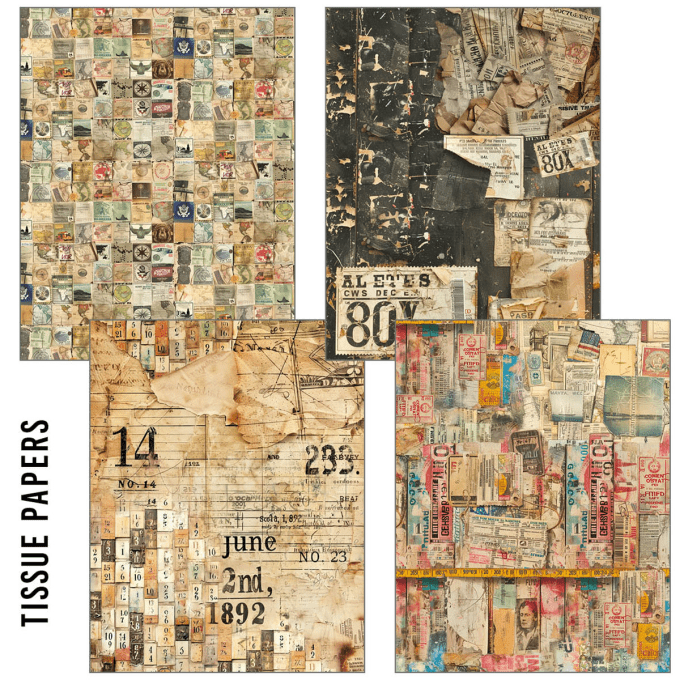 Ciao Bella- Craftmix Journey Ahead Mixed- format A5, 8 feuilles (4 papiers de soie/4 feuilles vellum