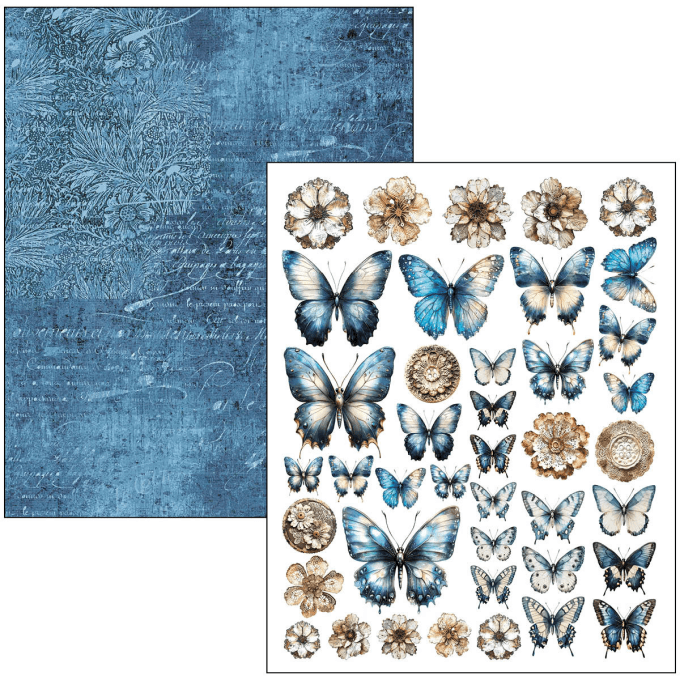Ciao Bella - Livre Mixed media -  Urban blue denim A4 Maxi