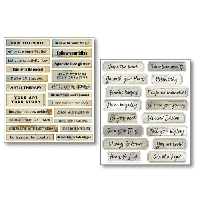 Ciao Bella - Lot de 10 feuilles de dimension 14x12cm - Little worlds (stickers)