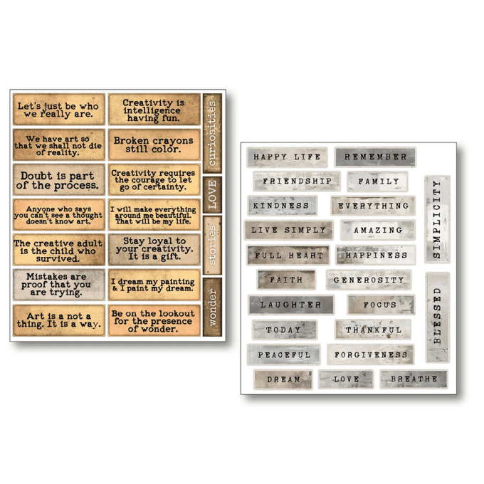 Ciao Bella - Lot de 10 feuilles de dimension 14x12cm - Little worlds (stickers)