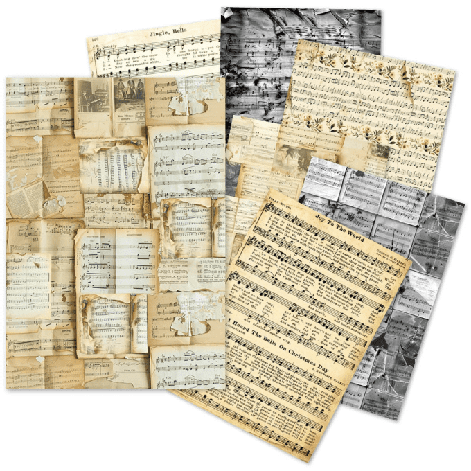 Ciao Bella- 24 feuilles de papier de soie , Format A5 - Partitions