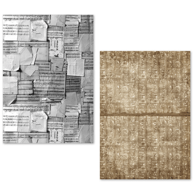 Ciao Bella- 24 feuilles de papier de soie , Format A5 - Partitions