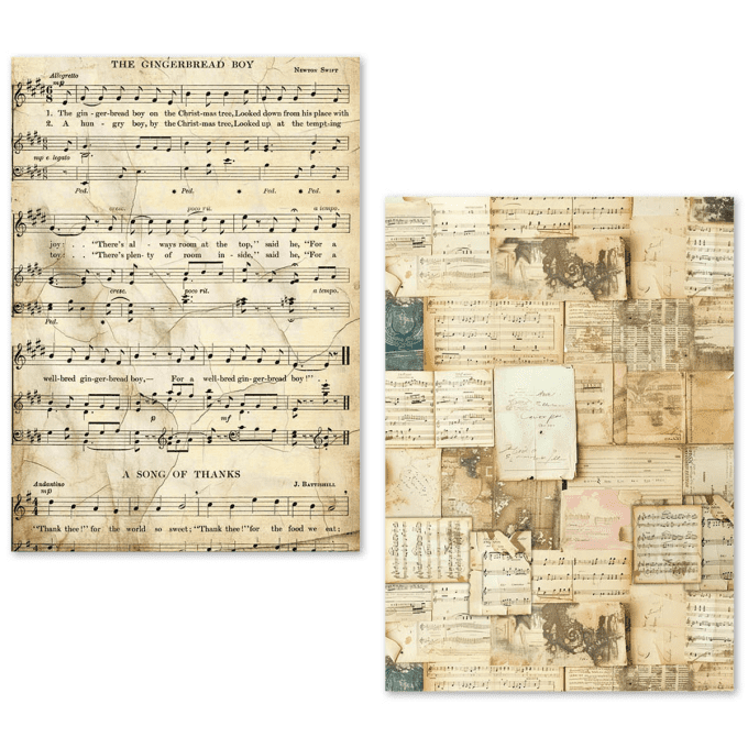 Ciao Bella- 24 feuilles de papier de soie , Format A5 - Partitions