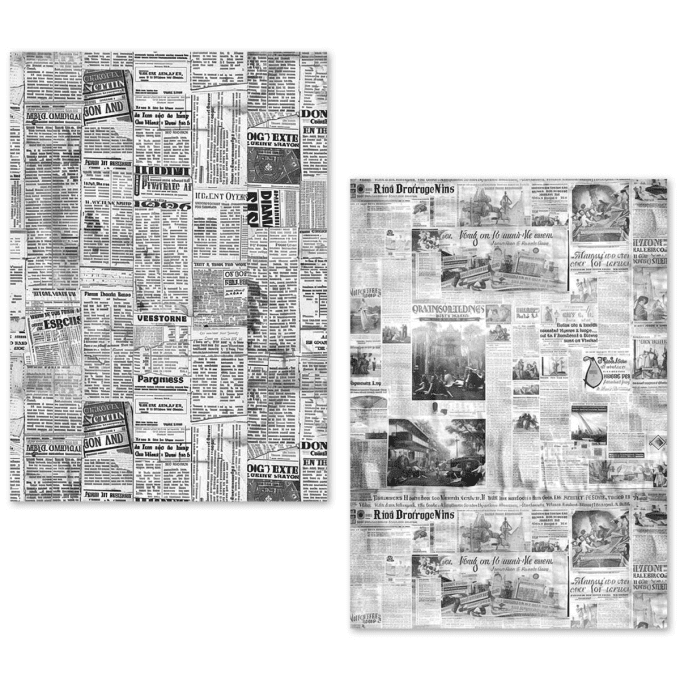 Ciao Bella- 24 feuilles de papier de soie , Format A5 - Newspapers