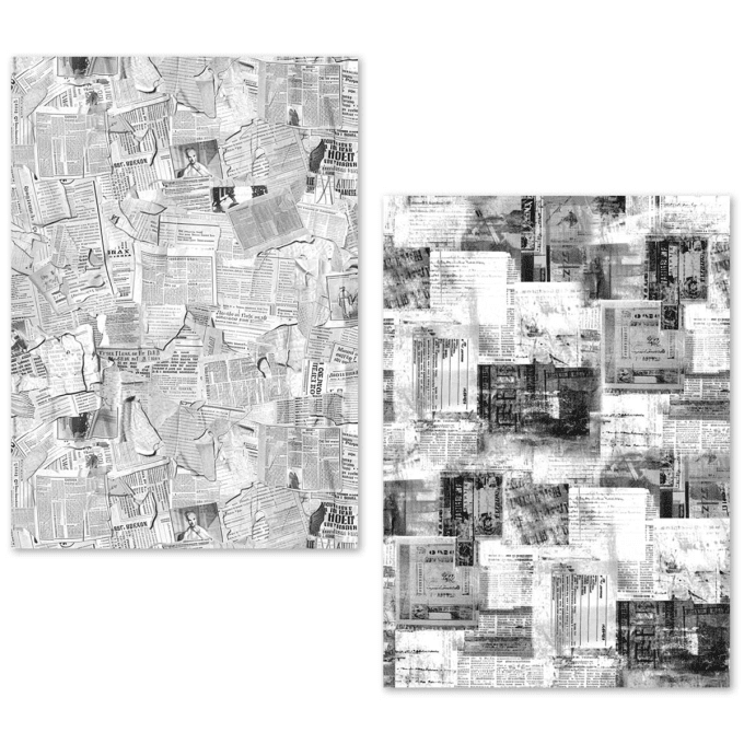 Ciao Bella- 24 feuilles de papier de soie , Format A5 - Newspapers