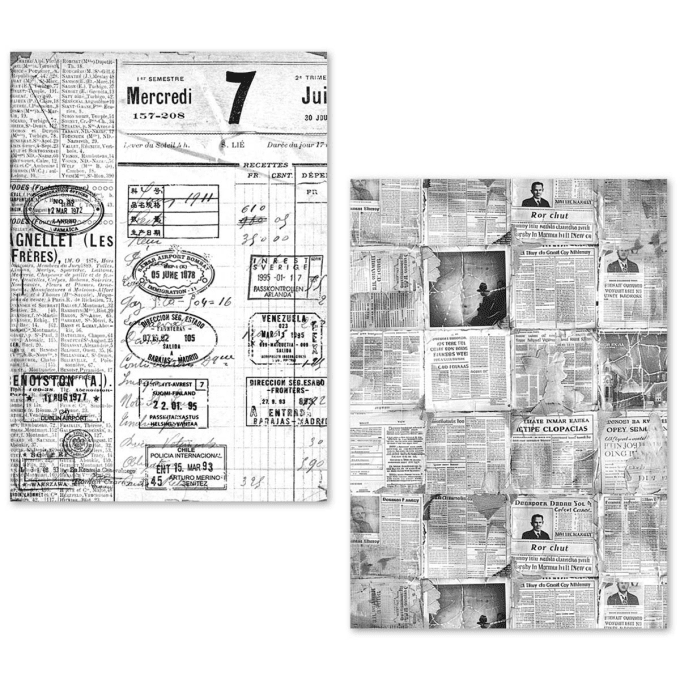Ciao Bella- 24 feuilles de papier de soie , Format A5 - Newspapers