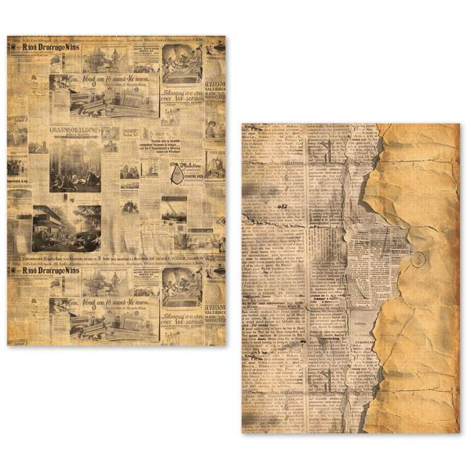 Ciao Bella- 24 feuilles de papier de soie , Format A5 - Newspapers
