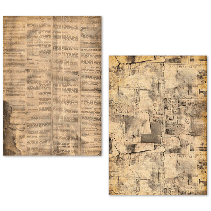 Ciao Bella- 24 feuilles de papier de soie , Format A5 - Newspapers