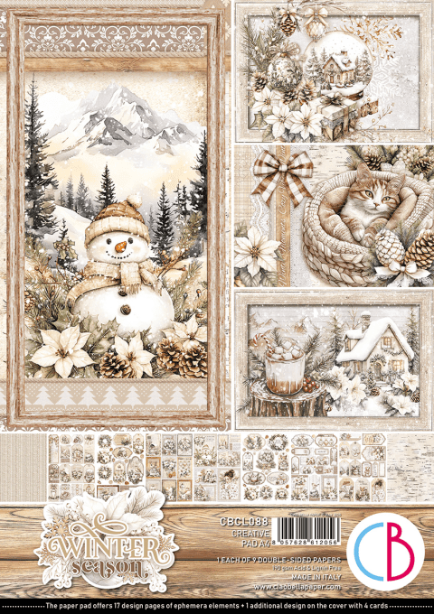 Ciao Bella, collection Winter season, Format A4 - 9 feuilles - 190gsm