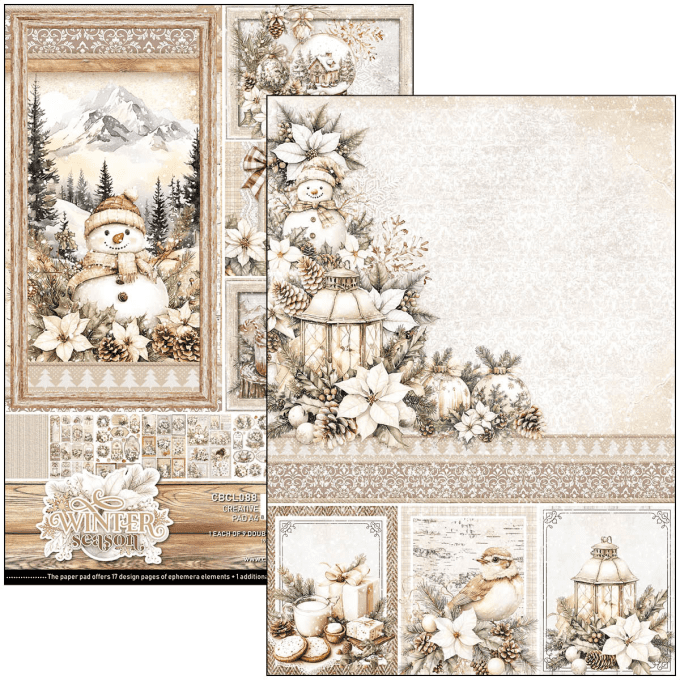 Ciao Bella, collection Winter season, Format A4 - 9 feuilles - 190gsm