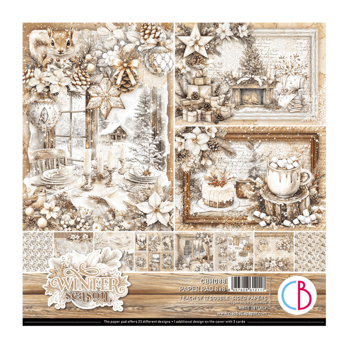 Ciao Bella, collection Winter season - 20x20cm - 12 feuilles - 190gsm 