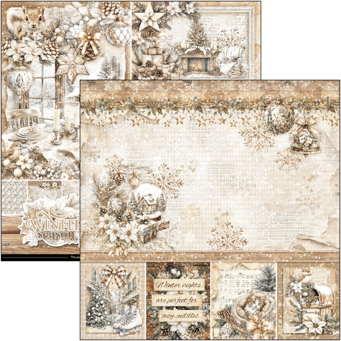 Ciao Bella, collection Winter season - 20x20cm - 12 feuilles - 190gsm 