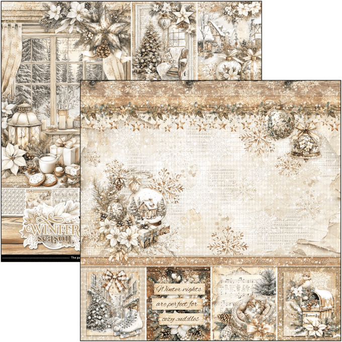 Ciao Bella, collection Winter season - 30x30cm - 12 feuilles - 190gsm