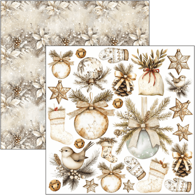 Ciao Bella, Winter season, Format 15x15cm, 24 feuilles, 190gsm (éléments à découper) 