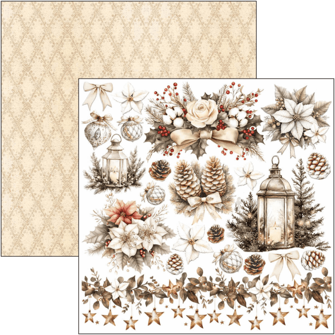 Ciao Bella, Winter season, Format 15x15cm, 24 feuilles, 190gsm (éléments à découper) 