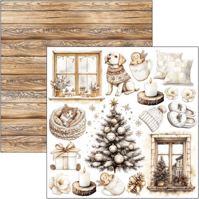Ciao Bella, Winter season, Format 15x15cm, 24 feuilles, 190gsm (éléments à découper) 