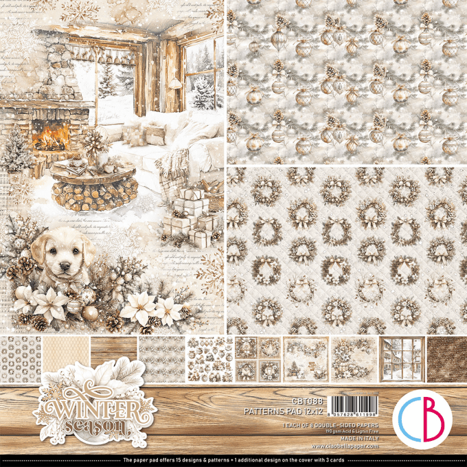 Ciao Bella, collection Winter season, Patterns - 30x30cm - 8 feuilles - 190gsm