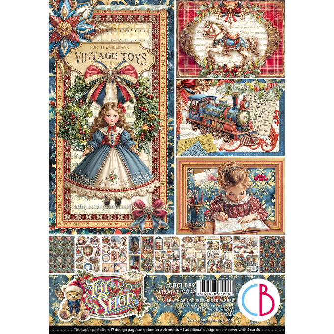 Ciao Bella, collection Toy shop, Format A4 - 9 feuilles - 190gsm