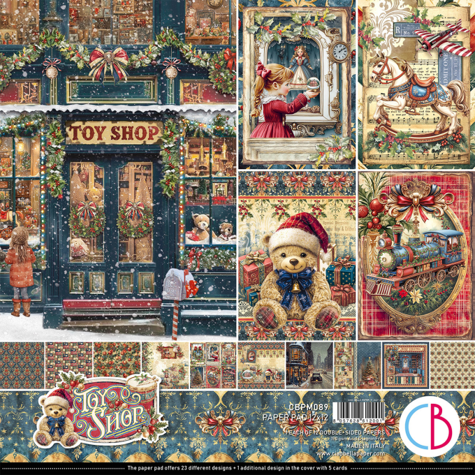 Ciao Bella, collection Toy shop - 30x30cm - 12 feuilles - 190gsm