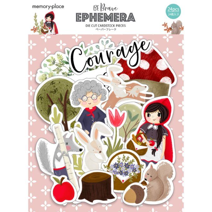 Ensemble de 24 die-cuts, Memory-Place, Be brave