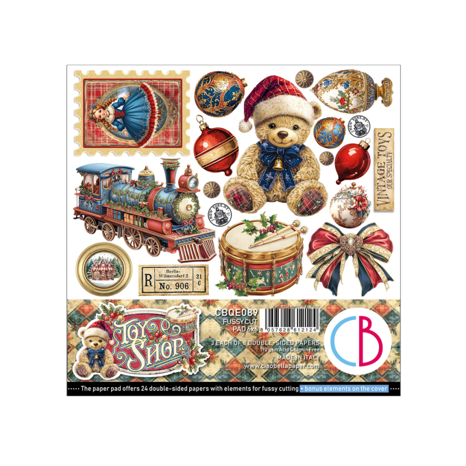 Ciao Bella, collection Toy shop - 15x15cm - 24 feuilles - 190gsm